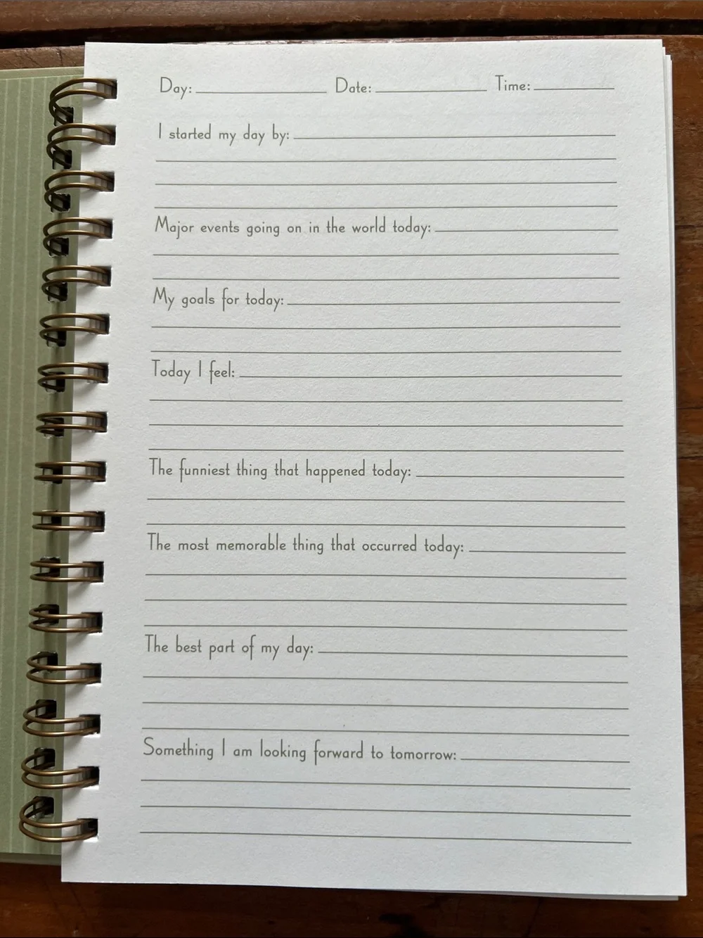 Daily Journal - Pink Tulip Spiral Notebook. 8.5” x 6”
